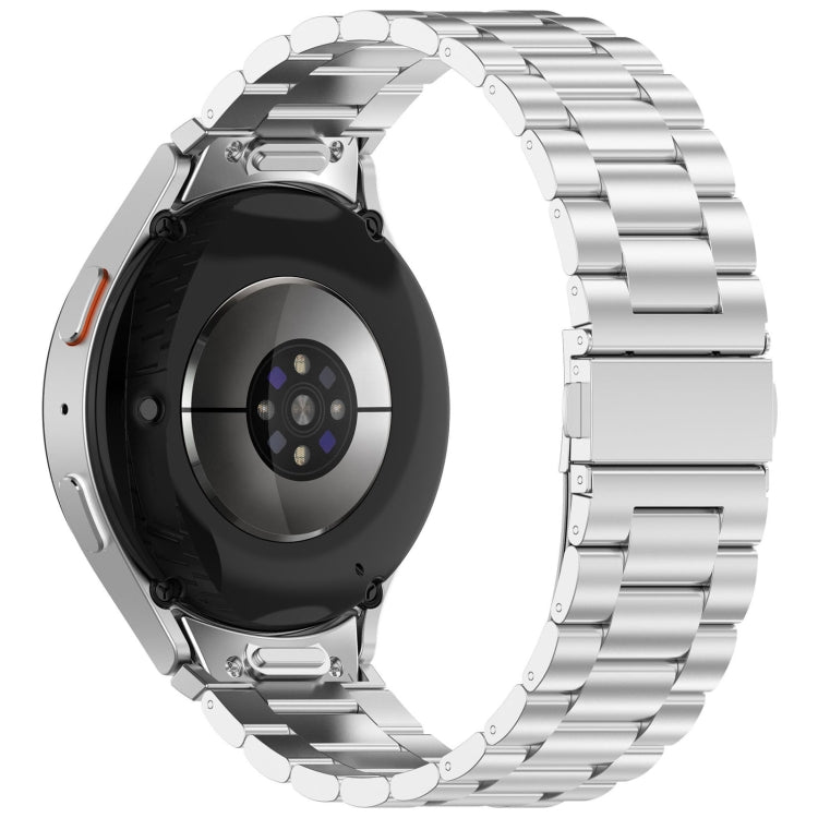 For Samsung Galaxy Watch FE 40mm Three Beads Button Quick Release Metal Watch Band(Silver) - free shipping - PMC TechLife - Order now!