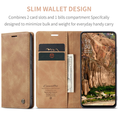 For OPPO Reno12 5G Global CaseMe 013 Multifunctional Horizontal Flip Leather Phone Case(Brown) - Reno12 Cases by CaseMe | Online Shopping South Africa | PMC Jewellery | Buy Now Pay Later Mobicred