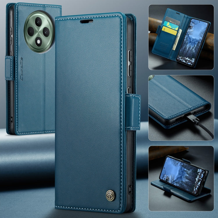 For OPPO Reno12 F /12 FS 5G CaseMe 023 Butterfly Buckle Litchi Texture RFID Anti-theft Leather Phone Case(Blue) - Reno12 F Cases by CaseMe | Online Shopping South Africa | PMC Jewellery | Buy Now Pay Later Mobicred