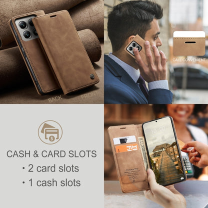 For Xiaomi 14T Pro CaseMe 013 Multifunctional Horizontal Flip Leather Phone Case(Brown) - 14T Pro Cases by CaseMe | Online Shopping South Africa | PMC Jewellery | Buy Now Pay Later Mobicred