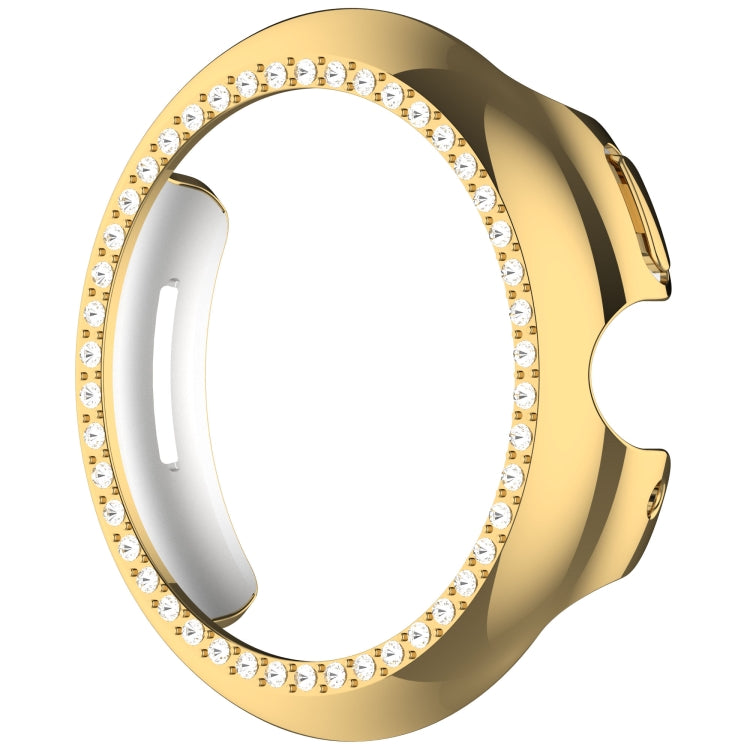 For Google Pixel Watch Diamond Electroplated PC Half Coverage Watch Protective Case(Gold) - Watch Cases by PMC TechLife | Online Shopping South Africa | PMC TechLife | Buy Now Pay Later Mobicred
