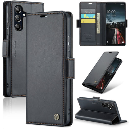 For Samsung Galaxy A16 5G CaseMe 023 Butterfly Buckle Litchi Texture RFID Anti-theft Leather Phone Case(Black) - Galaxy Phone Cases by CaseMe | Online Shopping South Africa | PMC Jewellery | Buy Now Pay Later Mobicred