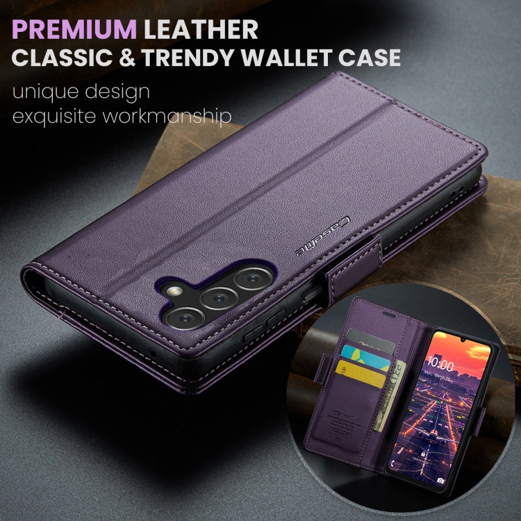 For Samsung Galaxy A16 5G CaseMe 023 Butterfly Buckle Litchi Texture RFID Anti-theft Leather Phone Case(Purple) - Galaxy Phone Cases by CaseMe | Online Shopping South Africa | PMC Jewellery | Buy Now Pay Later Mobicred