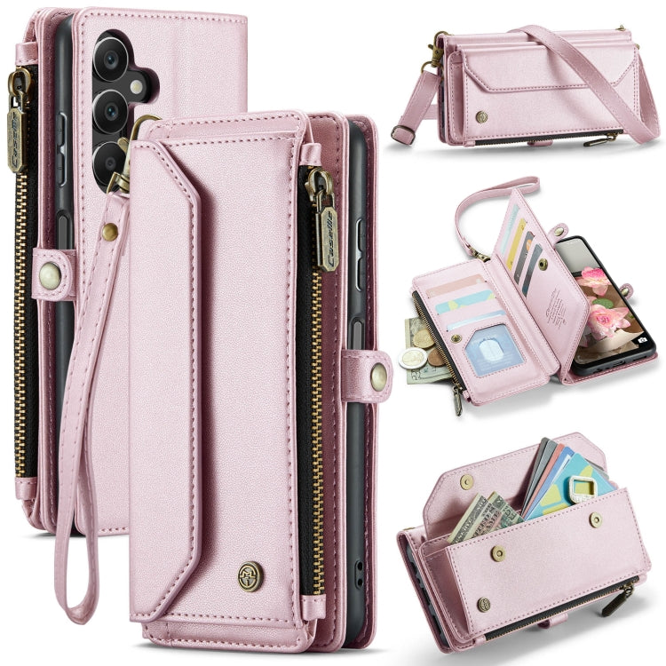 For Samsung Galaxy A16 5G CaseMe C36 Card Slots Zipper Wallet RFID Anti-theft Leather Phone Case(Pink) - Galaxy Phone Cases by CaseMe | Online Shopping South Africa | PMC Jewellery | Buy Now Pay Later Mobicred