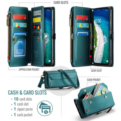 For Samsung Galaxy A16 5G CaseMe C36 Card Slots Zipper Wallet RFID Anti-theft Leather Phone Case(Blue) - Galaxy Phone Cases by CaseMe | Online Shopping South Africa | PMC Jewellery | Buy Now Pay Later Mobicred