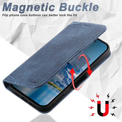 For iPhone 16 Pro Suteni J07 Multi-functional Horizontal MagSafe Denim Leather Phone Case(Blue) - iPhone 16 Pro Cases by Suteni | Online Shopping South Africa | PMC Jewellery | Buy Now Pay Later Mobicred