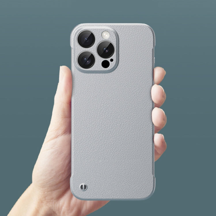 For iPhone 13 Pro Max Frameless Litchi Texture PC Phone Case(Light Yellow) - free shipping - PMc TechLife - Order now!
