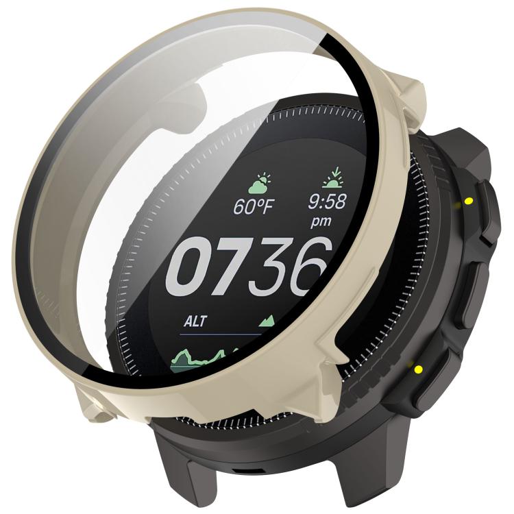For Suunto Vertical Tempered Film Integrated PC Watch Protective Case(Ivory White) - Watch Case by PMC TechLife | Online Shopping South Africa | PMC TechLife | Buy Now Pay Later Mobicred