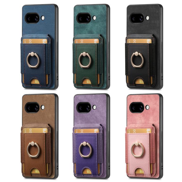 For Google Pixel 9a Retro Splitable Magnetic Stand Card Bag Leather Phone Case(Brown) - Google Cases by PMC TechLife | Online Shopping South Africa | PMC TechLife | Buy Now Pay Later Mobicred