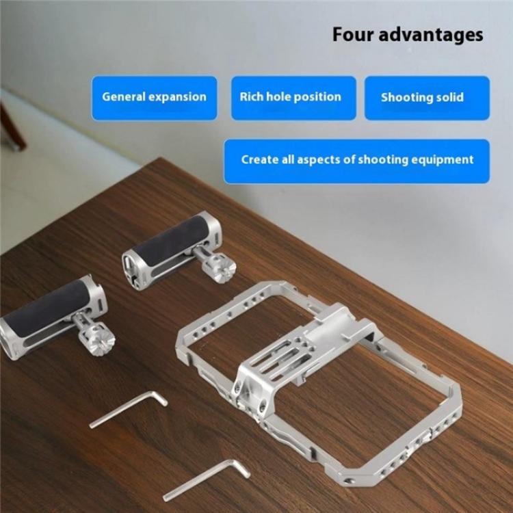C072 Aluminum Alloy Handheld Smartphone Cage Rig Photography Stabilizer Dual Handle Frame - free shipping - PMC TechLife - Order now!