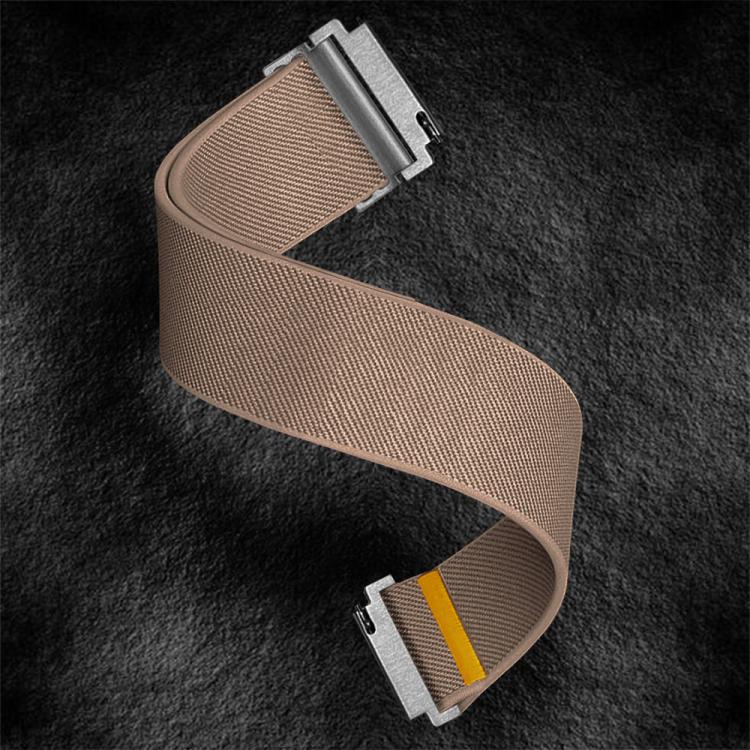 18mm Adjustable Single Loop Elastic Nylon Watch Band(Milk Tea) - free shipping - PMC TechLife - Order now!