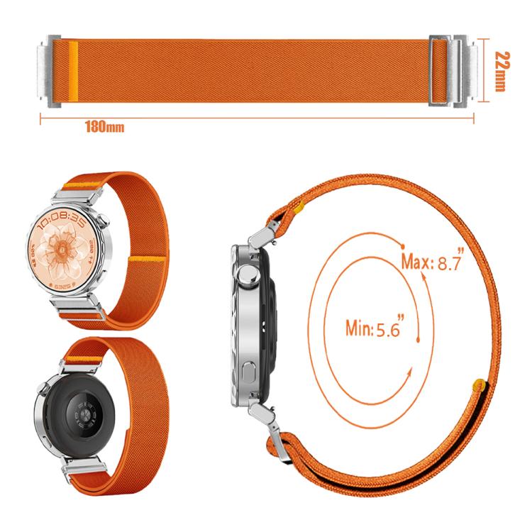 18mm Adjustable Single Loop Elastic Nylon Watch Band(Yellow) - free shipping - PMC TechLife - Order now!