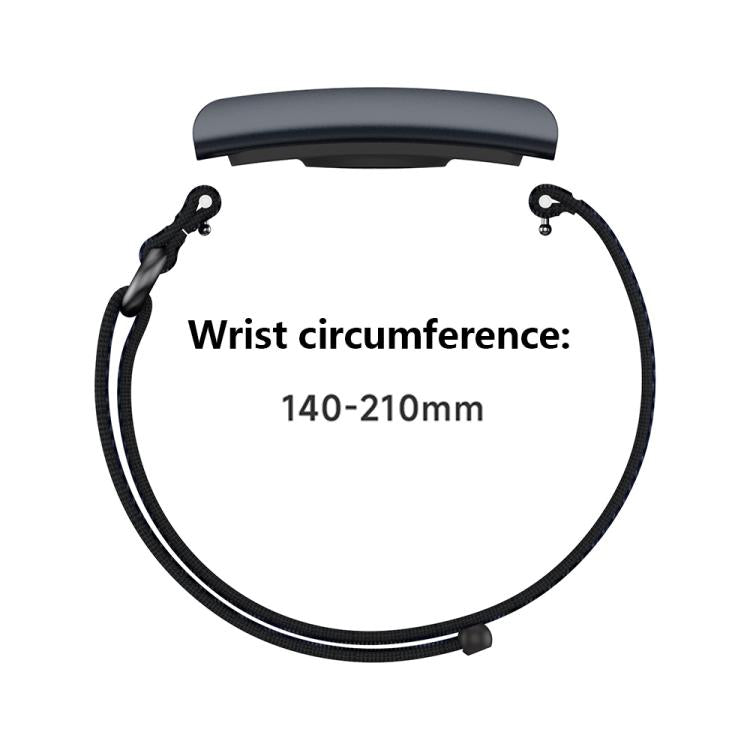 For Amazfit Helio Strap Metal Ring Two Sections Nylon Hook and Loop Fastener Watch Band(Deep Black) - free shipping - PMC TechLife - Order now!