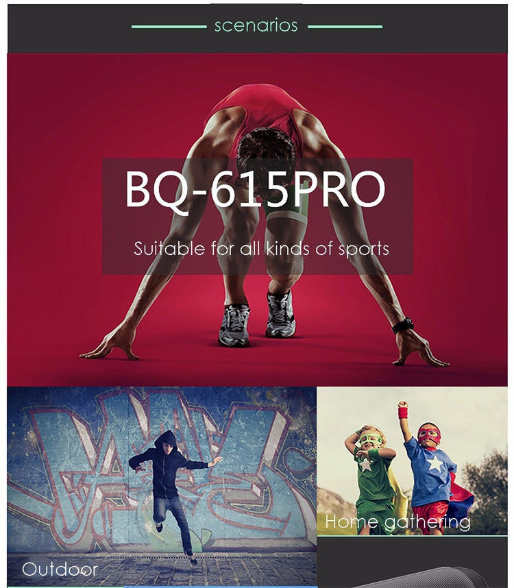 AEC BQ615 PRO Colorful LED Wireless HiFi Stereo Speaker, Combines Bluetooth + TF card player + FM radio + AUX + NFC - free shipping - PMC Jewellery - Order now!