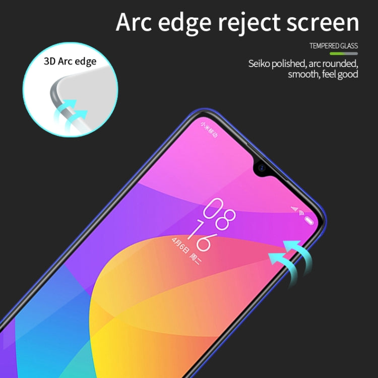 MOFI 9H 3D Explosion-proof Curved Screen Tempered Glass Film for Xiaomi Mi CC9(Black) -  by MOFI | Online Shopping South Africa | PMC Jewellery