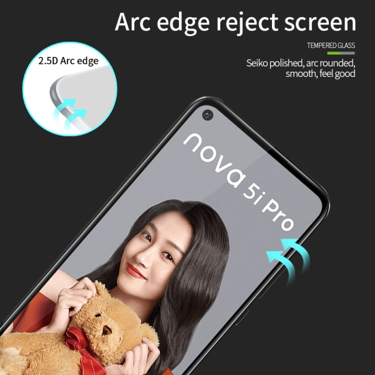 MOFI 9H 2.5D Full Screen Tempered Glass Film for Huawei Nova 5i Pro(Black) -  by MOFI | Online Shopping South Africa | PMC Jewellery