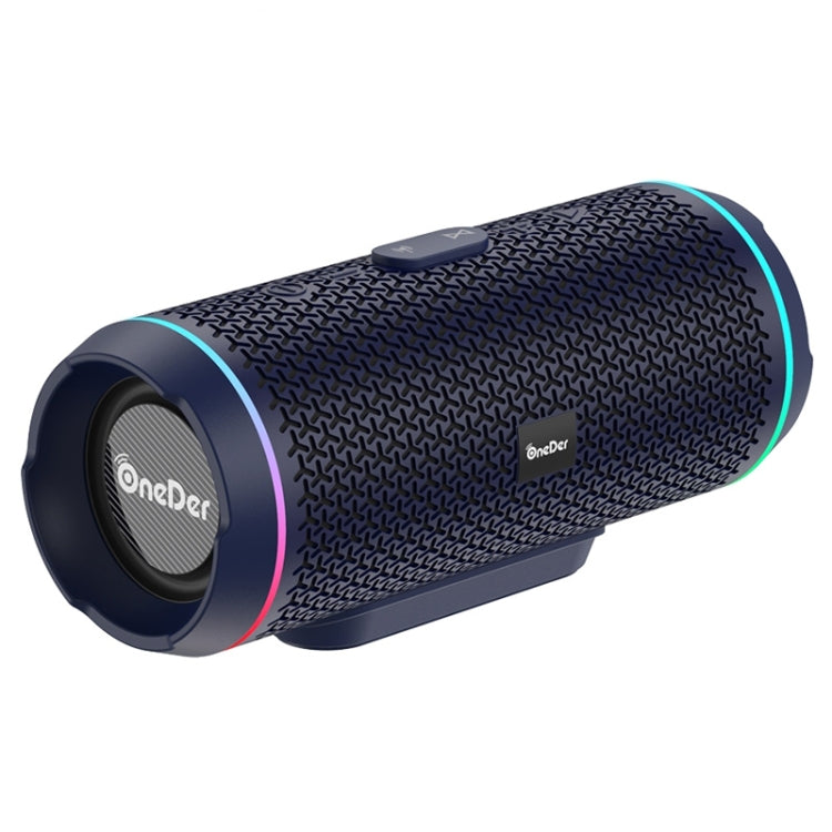 Oneder V10 Bluetooth 5.0 Color Dual LED lights, TWS Connection Function, 10W Stereo CD Quality，Support TF Card & USB Drive & AUX & FM(Blue) - Desktop Speaker by OneDer | Online Shopping South Africa | PMC Jewellery | Buy Now Pay Later Mobicred