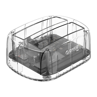 ORICO 6239U3 3.5/2.5inch 2 Bay Transparent USB3.0 Ordinary Reading & Writing Hard Drive Dock - HDD Enclosure by ORICO | Online Shopping South Africa | PMC Jewellery | Buy Now Pay Later Mobicred