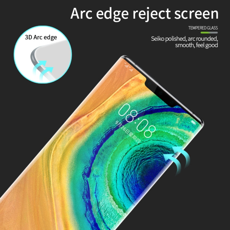 For Huawei Mate 30 Pro MOFI 9H 3D Explosion Proof Thermal Bending Full Screen Covered With Tempered Glass Film(Black) - Huawei Tempered Glass by MOFI | Online Shopping South Africa | PMC Jewellery | Buy Now Pay Later Mobicred