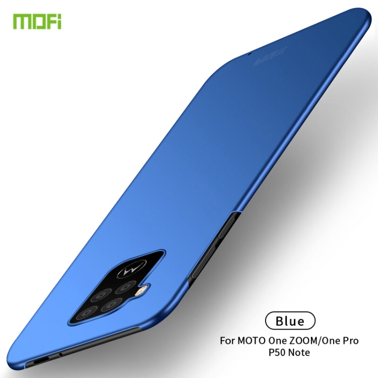 For MOTO P50 Note / One ZOOM MOFI Frosted PC Ultra-thin Hard Case(Blue) - Motorola Cases by MOFI | Online Shopping South Africa | PMC Jewellery