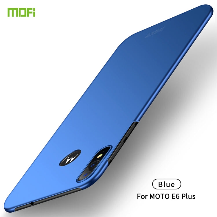 For MOTO E6 Plus MOFI Frosted PC Ultra-thin Hard Case(Blue) - Motorola Cases by MOFI | Online Shopping South Africa | PMC Jewellery