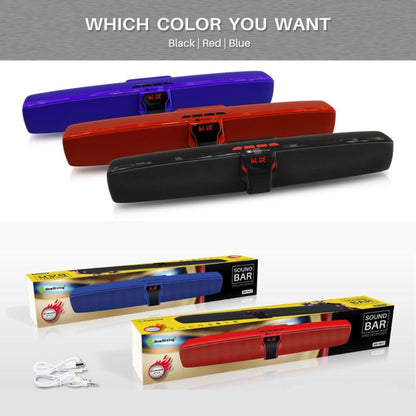 New Rixing NR7017 TWS Portable 10W Stereo Surround Soundbar Bluetooth Speaker with Microphone(Blue) - Desktop Speaker by NewRixing | Online Shopping South Africa | PMC Jewellery | Buy Now Pay Later Mobicred