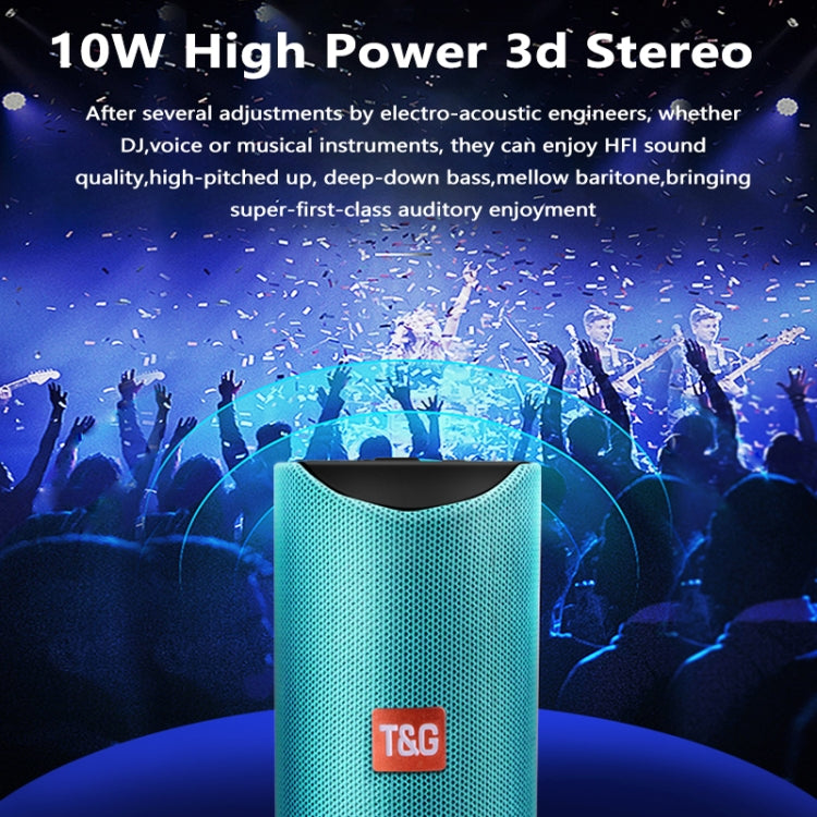 T&G TG113 Portable Bluetooth Speakers Waterproof Stereo Outdoor Loudspeaker MP3 Bass Sound Box with FM Radio(Blue) - Desktop Speaker by T&G | Online Shopping South Africa | PMC Jewellery | Buy Now Pay Later Mobicred