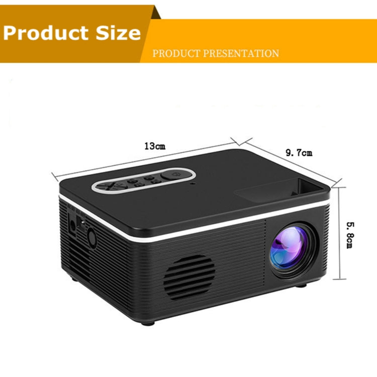 S361 80 lumens 320 x 240 Pixel Portable Mini Projector, Support 1080P, US Plug(Black) - LED Projector by PMC Jewellery | Online Shopping South Africa | PMC Jewellery | Buy Now Pay Later Mobicred