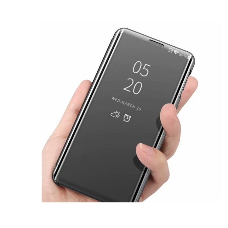 For Galaxy A31 Plated Mirror Horizontal Flip Leather Case with Holder(Black) - Galaxy Phone Cases by PMC TechLife | Online Shopping South Africa | PMC TechLife