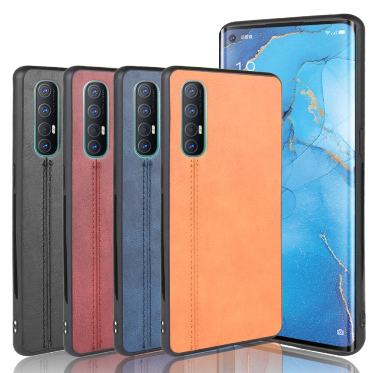 For Oppo Find X2 Neo Shockproof Sewing Cow Pattern Skin PC + PU + TPU Case(Red) - OPPO Cases by PMC TechLife | Online Shopping South Africa | PMC TechLife | Buy Now Pay Later Mobicred