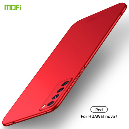 For Huawei Nova 7 MOFI Frosted PC Ultra-thin Hard Case(Red) - Huawei Cases by MOFI | Online Shopping South Africa | PMC Jewellery