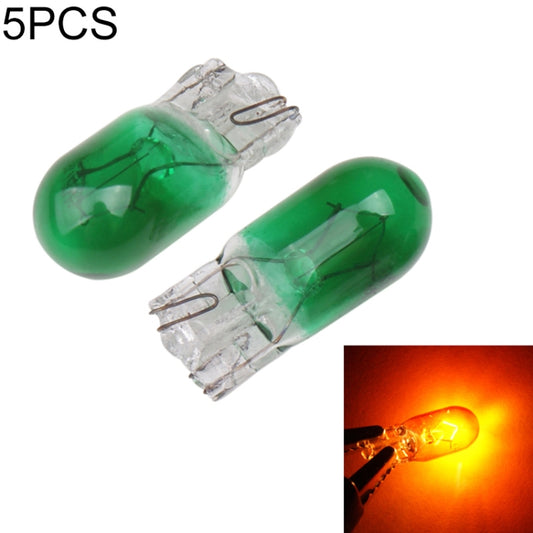 5 PCS T10 12V 5W Car Instrument Light Reading Light(Green) - Instrument Lights by PMC Jewellery | Online Shopping South Africa | PMC Jewellery