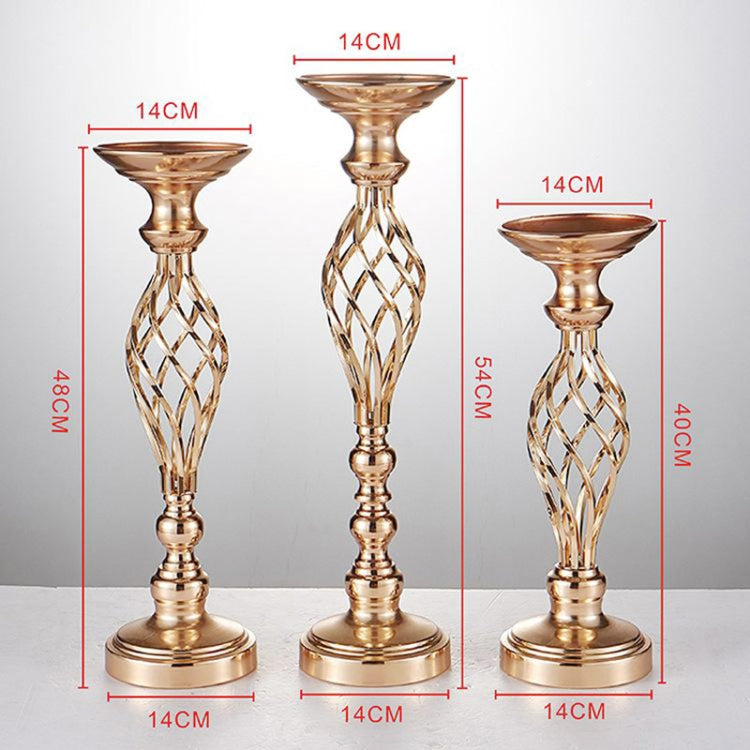 Gold Plated Wrought Iron Candlestick Window Wedding Props Decoration, Size:54cm - Candles & Candle Holders by PMC Jewellery | Online Shopping South Africa | PMC Jewellery