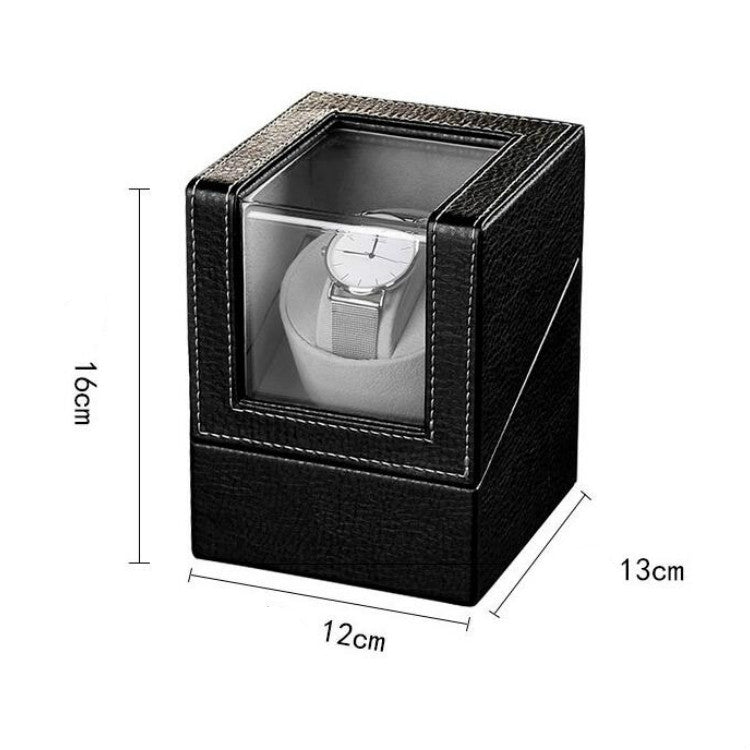 Leather Single Watch Box Electric Motor Watch Shaker Automatic Watch Shaker ���US Plug(Black) - free shipping - PMC TechLife - Order now!