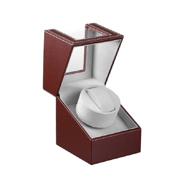 Leather Single Watch Box Electric Motor Watch Shaker Automatic Watch Shaker ���US Plug(Brown) - free shipping - PMC TechLife - Order now!