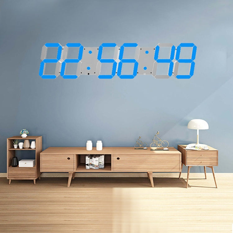 Multifunctional LED Wall Clock Creative Digital Clock, Style:Hollow Remote Control(Blue Font) - Wall Clock by PMc TechLife | Online Shopping South Africa | PMc TechLife | Buy Now Pay Later Mobicred