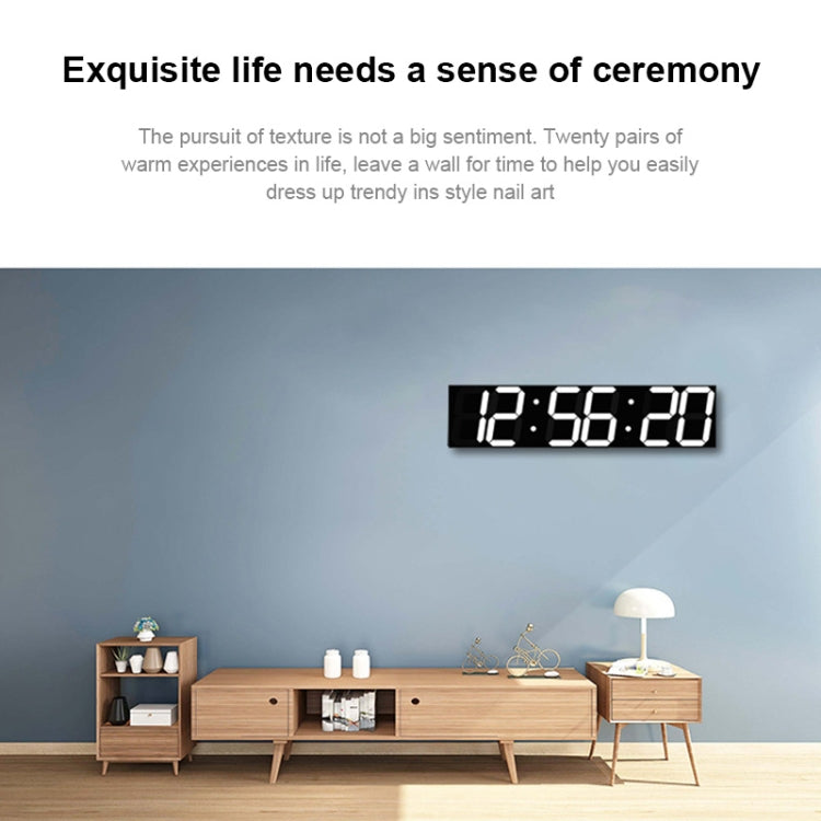 Multifunctional LED Wall Clock Creative Digital Clock, Style:Hollow Remote Control(Gold Font) - free shipping - PMc TechLife - Order now!