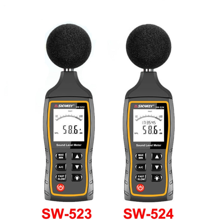 SNDWAY Handheld High Precision Noise Decibel Meter, Model:SW524(Storage+USB Communication) - Light & Sound Meter by SNDWAY | Online Shopping South Africa | PMC Jewellery | Buy Now Pay Later Mobicred