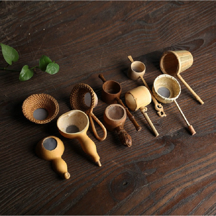 Bamboo Woven Creative Filter Reusable Filter Tea Colander Gadget, Style:Bamboo Pole Hole Tea Leak - Tea Strainers by PMC Jewellery | Online Shopping South Africa | PMC Jewellery | Buy Now Pay Later Mobicred