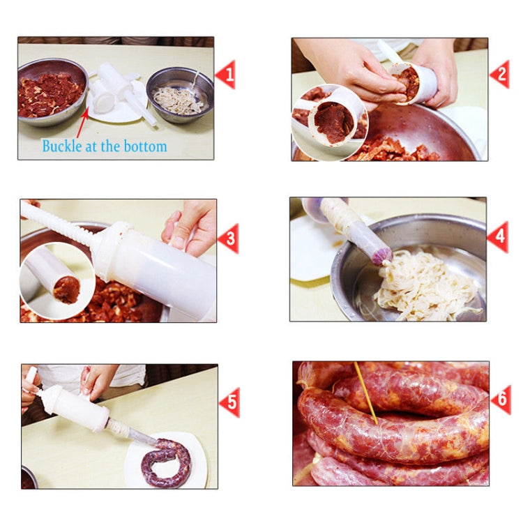2 PCS Sausage Machine Meat Stuffer Filler Hand Operated Salami Maker - Food Molds by PMC TechLife | Online Shopping South Africa | PMC TechLife | Buy Now Pay Later Mobicred