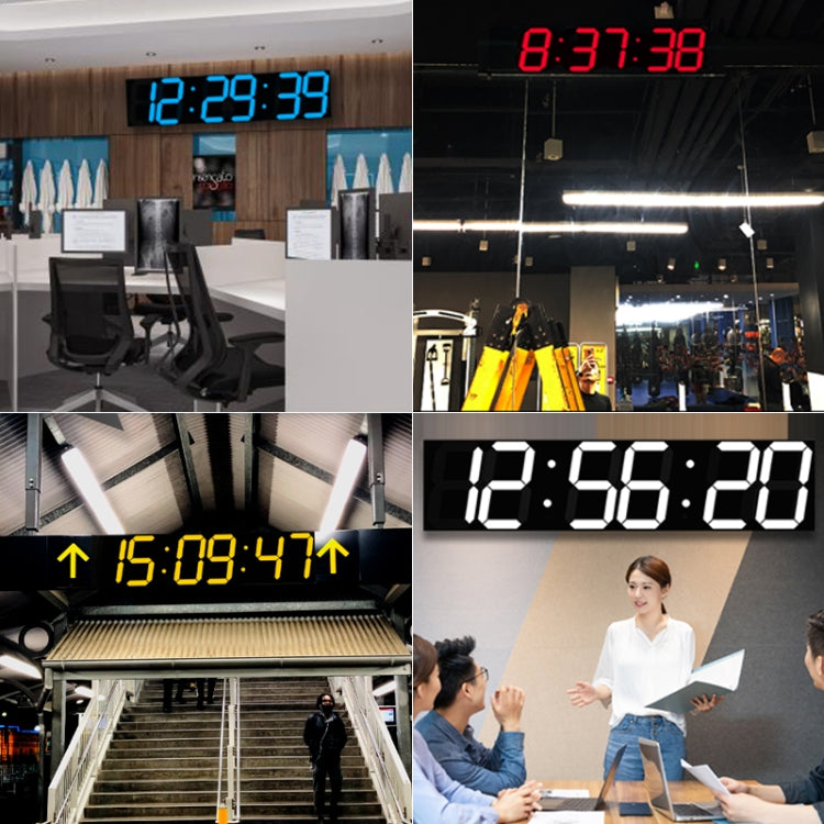 Creative LED Digital Wall Clock Multi-function WIFI Clock, Style:6 Bit Hollow WIFI(Red) - Wall Clock by PMc TechLife | Online Shopping South Africa | PMc TechLife | Buy Now Pay Later Mobicred