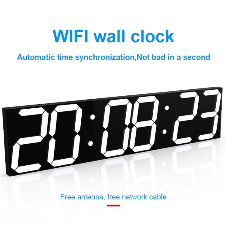 Creative LED Digital Wall Clock Multi-function WIFI Clock, Style:6 Bit Sealed Box WIFI(Red) - Wall Clock by PMc TechLife | Online Shopping South Africa | PMc TechLife | Buy Now Pay Later Mobicred