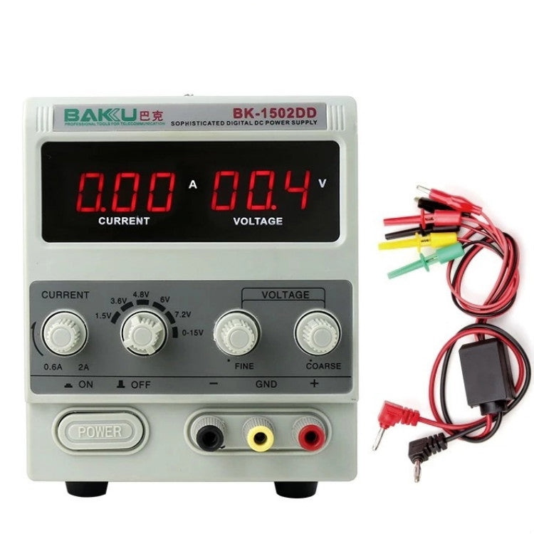 BAKU BK-1502DD DC Regulated Power Supply DC Ammeter Laptop Mobile Phone Repair Digital Display, Specification:220V EU Plug - Current & Voltage Tester by BAKU | Online Shopping South Africa | PMC Jewellery | Buy Now Pay Later Mobicred