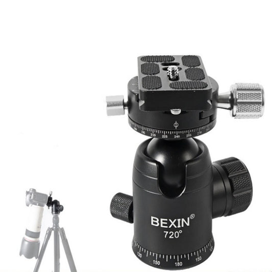 BEXIN 720 Degree Rotation Panoramic Aluminum Alloy Tripod Ball Head with Quick Release Plate - Tripod Heads by BEXIN | Online Shopping South Africa | PMC Jewellery | Buy Now Pay Later Mobicred