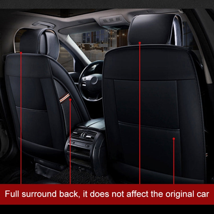 Universal PU Leather Car Seat Cover Black White Deluxe - Seat Accessories by PMC TechLife | Online Shopping South Africa | PMC TechLife | Buy Now Pay Later Mobicred