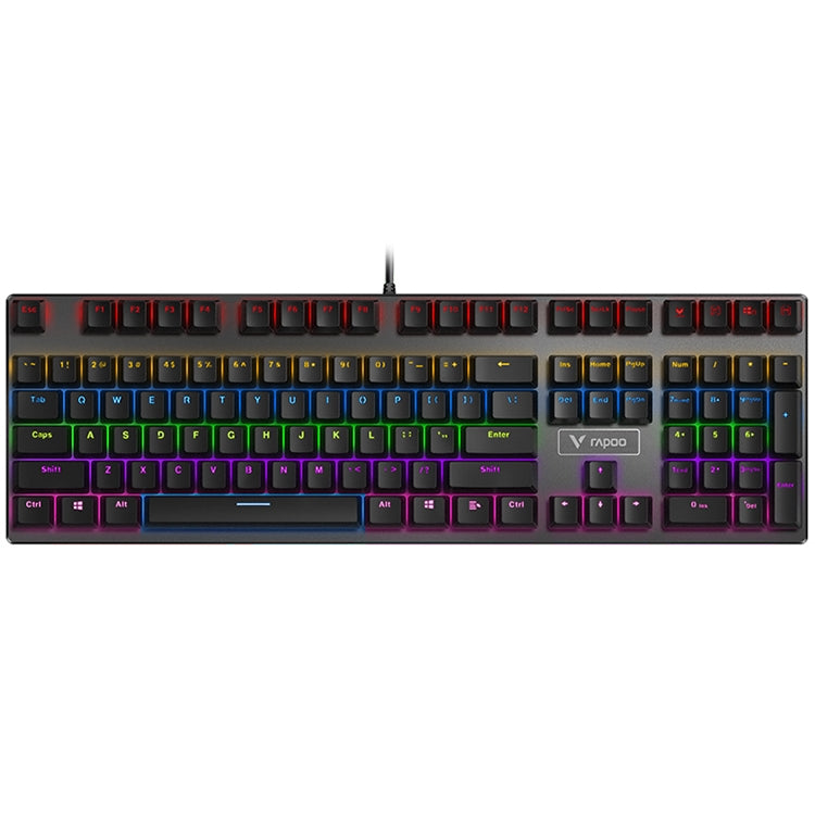 Rapoo V700S 104 Keys Mixed Color Backlight USB Wired Game Computer Without Punching Mechanical Keyboard(Black Shaft) - Wired Keyboard by Rapoo | Online Shopping South Africa | PMC Jewellery | Buy Now Pay Later Mobicred