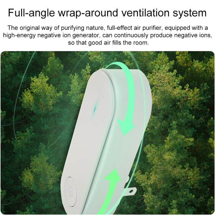 Mini Anion Air Purifier Smoke PM2.5 Remove Toilet Kitchen Air Purifier, Plug Type:EU Plug(Black) - free shipping - PMC TechLife - Order now!