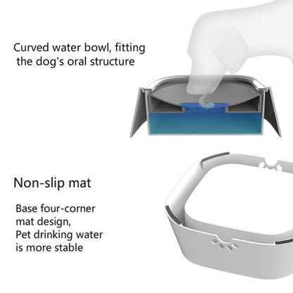 Pet Drinking Water Bowl Floating Not Wet Mouth Bowl Cat Dog Drinking Water Artifact(White) - Drinking Fountain by PMC Jewellery | Online Shopping South Africa | PMC Jewellery