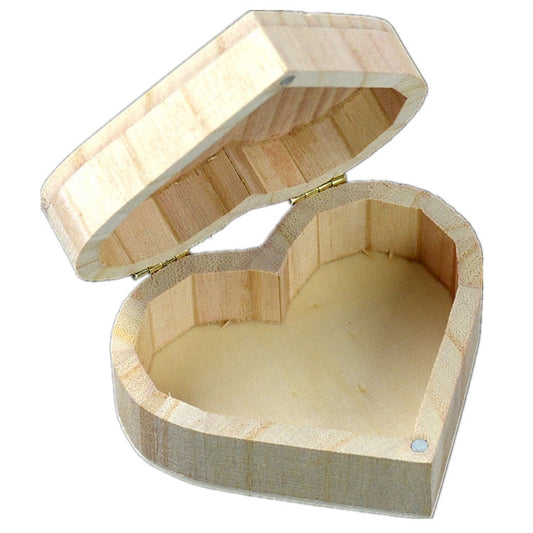 Crafts Magnet Buckle Love Box Daily Makeup Retro Heart-shaped Wooden Storage Box - Storage Boxes by PMC Jewellery | Online Shopping South Africa | PMC Jewellery | Buy Now Pay Later Mobicred