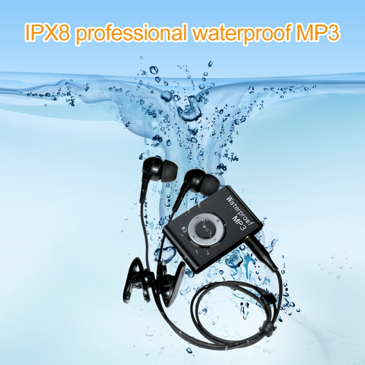 C26 IPX8 Waterproof Swimming Diving Sports MP3 Music Player with Clip & Earphone, Support FM, Memory:4GB(Blue) - MP3 Player by PMC Jewellery | Online Shopping South Africa | PMC Jewellery | Buy Now Pay Later Mobicred